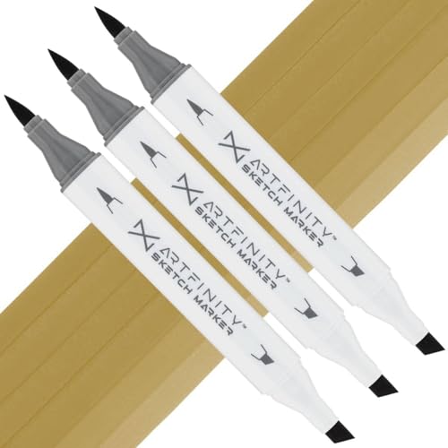 Artfinity Sketch Markers - Set of 3 - Duck Season Y8-4, Vibrant, Professional, Dye-Based Alcohol Markers for Artists, Drawing, Travel, & More