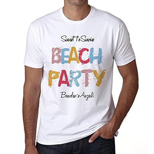 Photo de Homme Tee-Shirt Fête De La Plage De Bandar-E Anzali – Bandar-E Anzali Beach Party – T-Shirt Graphique Éco-Responsable Vintage Cadeau Nouveauté Blanc XXL