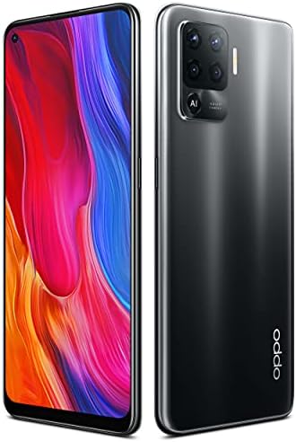 OPPO A94 Dual SIM Smartphone 128GB 8GB RAM, 30W VOOC Flash Charge 48MP AI Quad Camera 4G LTE Android Mobile Phone Unlocked (UAE Version) -Fluid Black
