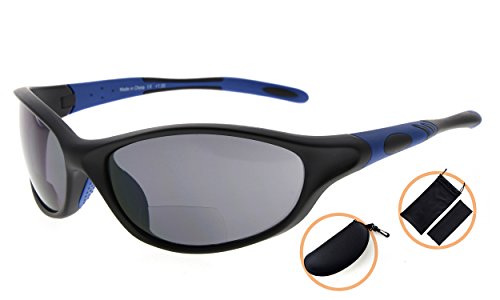 Image of Eyekepper Bifocal Sunglasses for Women Men, Rectangular Frame | Outdoor Sports Bifocal Reading Sunglass, with Readers Built in, Mens Tinted Sun Reader Bifocals, Ladies Cheater,Wrap Half Rim
