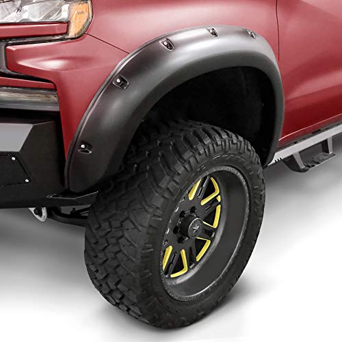 Stampede 8437-2 Black Smooth Finish Ruff Riderz Fender Flares for 2019 Silverado 1500