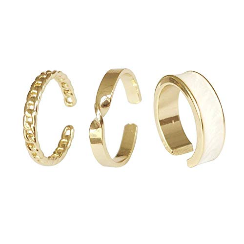 Bague blanche simple inwind pour un style de tous les jours à l'index