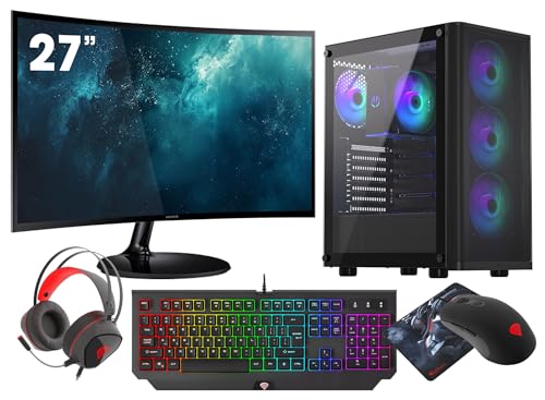 PC Gaming Ryzen 7 5700X - RAM 32GB - RTX 5060 - SSD 1TB M.2 - WIFI - 27" - W11 Pro