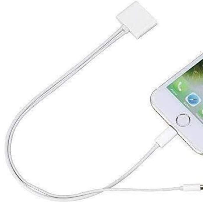 3.5mm Audio Charger Adapter Converter 8Pin Male to 30Pin Female Dock For iPad 4