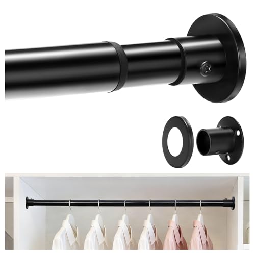 Clopomic Closet Rods for Hanging Clothes, 18” to 63” Adjustable