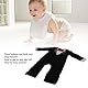 Baby Smoking Einteiler aus Baumwollstoff, 80cm Schwarzer Gentleman Strampler mit Abnehmbarer Fliege für Fotoshooting Geburtstagsfeiern