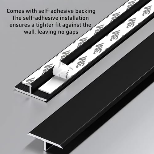 Perfil en T de aluminio autoadhesivo para unir suelos laminados y azulejos 6
