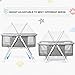 INFANS 2 in 1 Rocking Bassinet for Newborn Baby, One-Second Fold Travel Crib with Detachable & Thicken Mattress, Height Adjustable Legs, Mosquito Net, Cradle with Rock Mode & Stationary (Dark Gray)