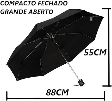 Guarda Chuva Reforçado Sombrinha Portátil Simples Prática Dobrável Para Bolsa - Compacto Mochila E B