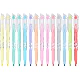 Pilot, FriXion Light Pastel Erasable Highlighters, Chisel Tip, Pack of 14, Assorted Colors