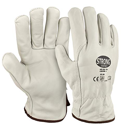 StrongHand HandschuhMan. Winter Arbeitshandschuhe aus Rindleder komplett mit Molton gefüttert Gr. 9-11 plus 1 Paar Gehörschutzstöpsel von 3M (11/XXL)