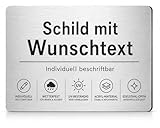 Schild selbst gestalten, individuelles Schild f. draußen als Namen, Hausnummer & Straßennamen, Hausnummernschild, Namensschild, Firmenschild, personalisierbar & wetterfest