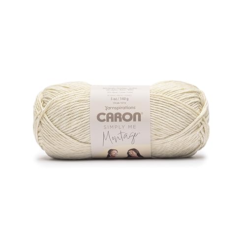Image of Caron Simply Me Montage Soft Yarn for Crocheting, Smokey Quartz, 2-Pack | #5 Bulky Yarn, 62% Acrylic 20% Nylon 18% Wool, Soft Crochet Yarn for Blankets, Knitting & Crafts, 172yds, 140g /5oz per skein