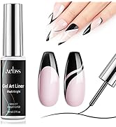 Aubss Gel Liner Nail Art Gel Polish, 8ml Black Gel Nail Design Polish for Nail Art Painting Soak ...