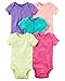 Carter's Baby Girls 5-Pack Short-Sleeve Original Bodysuits (Solids) (3 Months)