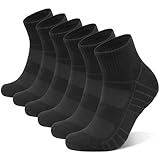 coskefy 6 Paar Socken Herren Damen Quarter Sportsocken Short Crew Socks Laufsocken Viertel Sneaker Socken 35-38 39-42 43-46