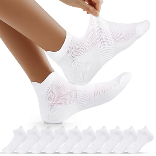 flintronic Confezione da 10 Calzini Sportivi, Calzini Sportivi Unisex in Cotone, Calzini Corti Traspiranti Antisudore