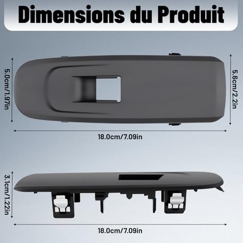 Interrupteur commande de vitre pour Citroen Berlingo Mk4 | Finition ABS Durable