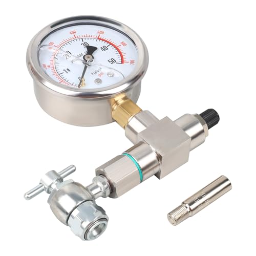 ENYSAON 700PSI Nitrogen Shock Fill Kit High Accuracy No Loss Nitrogen Filling Tool with Extension for Schrader Valve Shock Fits All Shocks with Schrader Filling Valve