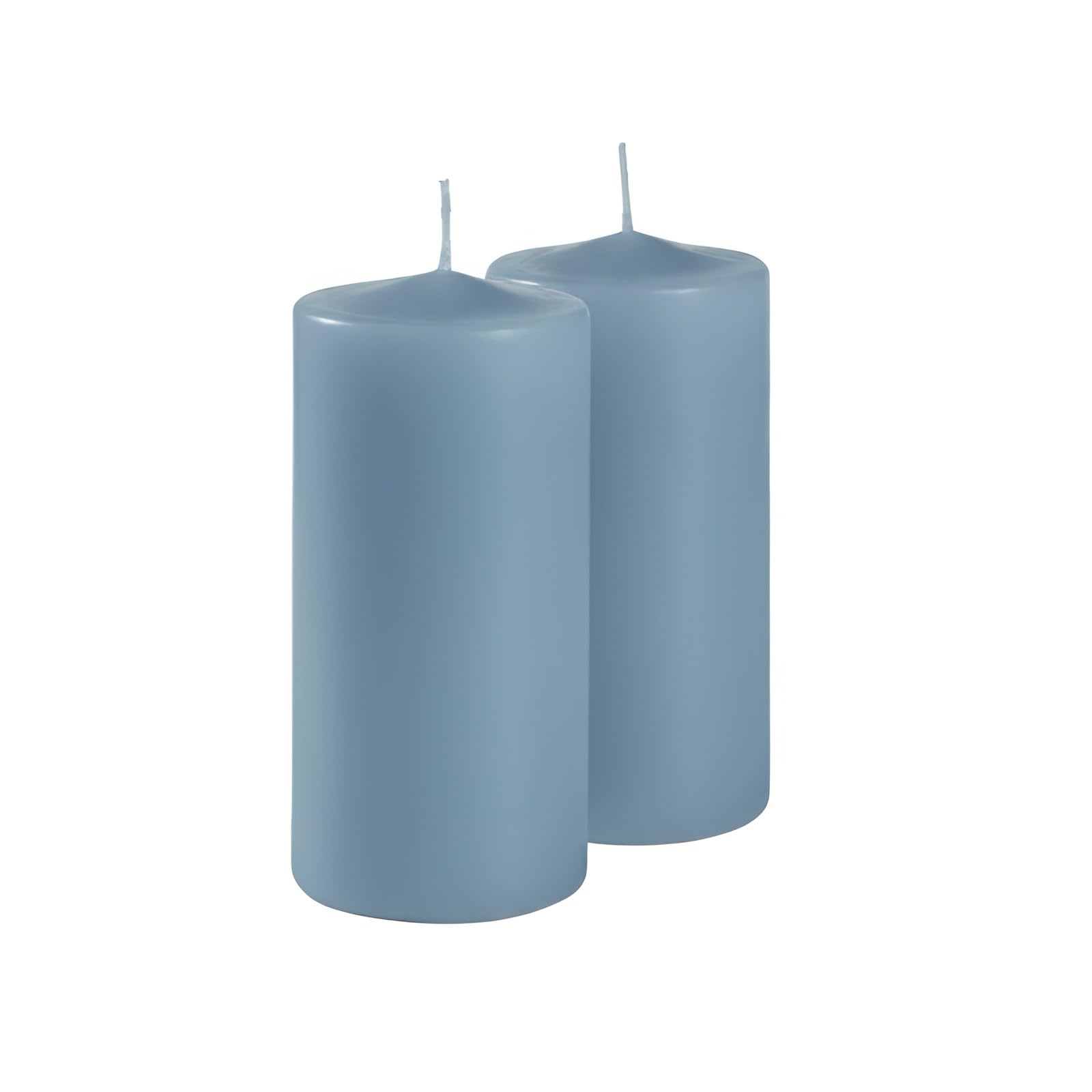 Risthò 4 x Dusty Blue Candles - Diameter 7 cm, Height 15 cm