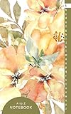 Alphabetical Notebook: Lined-Journal Book with A - Z Tabs Printed, Alphabetized Notebook Organizer for Storing Information (Internet Logins, ... etc.), Orange Watercolor Flower Design