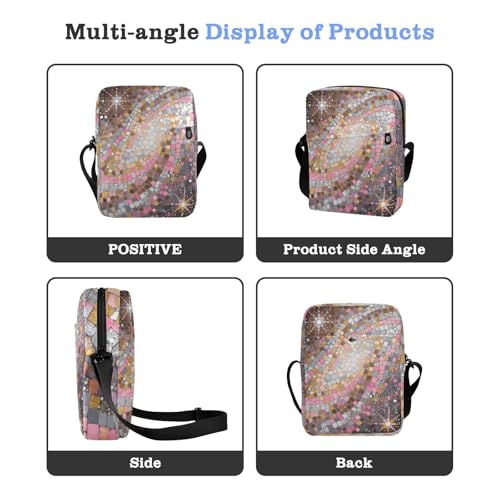 Fake Shiny Square Stone mens messenger bag over the shoulder bags for men Casual Everyday Purse Adjustable Strap for Outdoor Daily Travel4