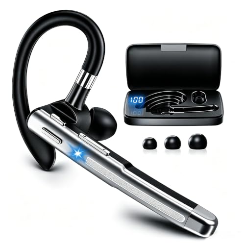 Bluetooth Headset, 100Hrs Bluetooth 6.1 Earpiece, HD Audio, Mute Button - image 1