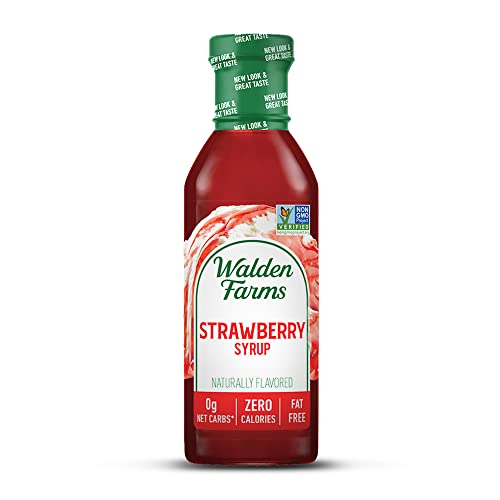 Walden Farms Strawberry Syrup 12 Oz Sweet Syrup - Near Zero Fat, Sugar And Calorie - For Pancakes, Waffles, French Toast, Ice Cream, Lemonade, Desserts, Snacks, Appetizers And Many More #TOP6