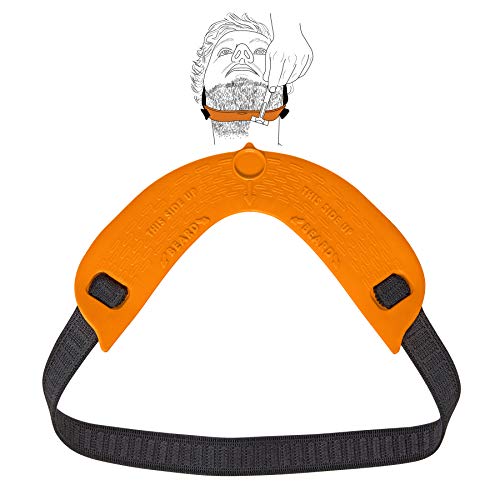 Quality Time Beard Neckline Shaper Guide; A Hands-Free, Flexible and Adjustable Beard Template, Do-it-yourself Neck Haircut Trimmer Tool Kit - Beard Lineup Shaping Stencil, Made in USA
