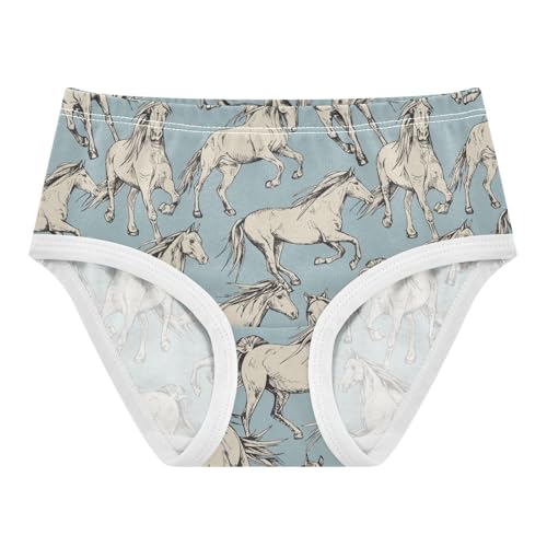 Girls Underwear Soft Cotton Horses Kids Panties in Sizes 2/3t, 4t, 5t, 6 and 8