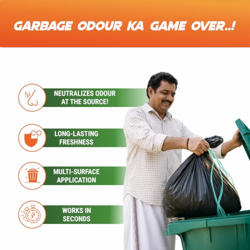 Image of Bioclean ODONOX - Garbage Odour Eliminator Spray | Destroys Bad Smell from Garbage | Made for Wet Waste, Organica Waste, Dustbins & Garbage Waste | Trash Bin Spray 500ml
