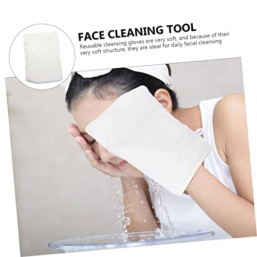 FRCOLOR 3 Pecas Luvas removedoras de maquiagem de fibra almofadas de maquiagem de viagem luva remove