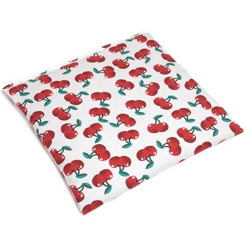 Cojín de semillas de colza, 24 x 24 cm, color blanco cereza