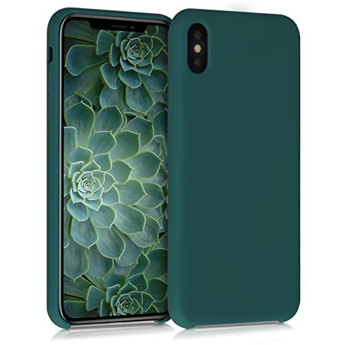 kwmobile Handyhülle für Apple iPhone XS Max Hülle - Hülle Silikon - Kabelloses Laden - Schutzhülle Cover in Türkisgrün