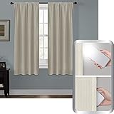 Maytex Smart Curtains Julius 100 Percent Blackout Window Panel, 50 inches x 63 inches, Linen