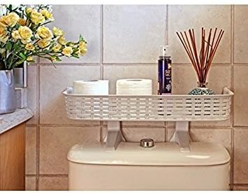 Plastic Above-Toilet Bathroom Space Saver Shelf