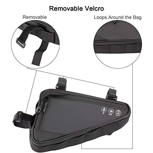 Eyein Bike Triangle Frame Bag, Waterproof Reflective Bicycle Front Handlebar Bag Strap-On Saddle Cycling Pouch Storage… - Image 4