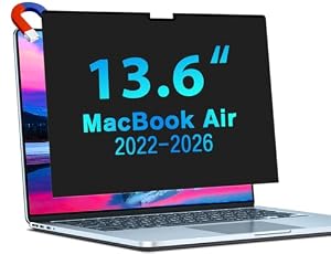 STARY Magnetischer Sichtschutz für MacBook Air 13, 6 &13 Zoll (2022-2026, M2, M3, M4, M5) Abnehmbarer Laptop Blickschutzfilter Shield Anti Blaulicht Blendschutz Blaulichtschutz