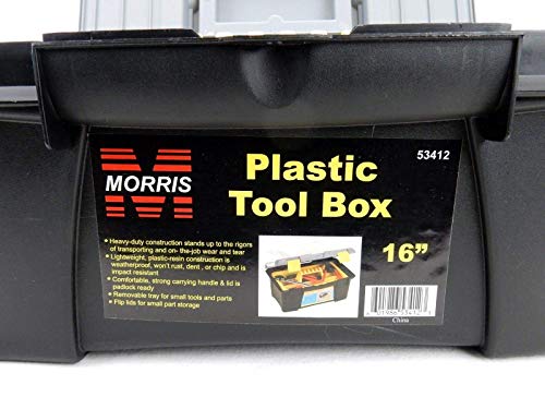 Morris Products 53412 Plastic Tool Box, 16" X 10" X 7.2" Size #TOP6