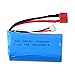 Itexkun 2 pcs 7.4V 1500Mah T Plug li-on Battery for Wltoys 12428 12423 RC Toy Car WLtoys 4WD High Speed RC Cars and Most 1/10, 1/12, 1/16 Scale RC Cars Trucks