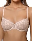 Avidlove Women's Lace Bra Sexy Balconette Bras Unlined Lingerie A-D, S-2XL