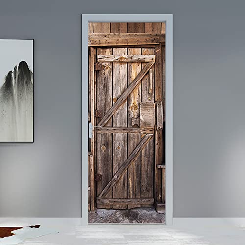 KACOLOR 3D Stairs Art Door Sticker for Bedroom Livingroom Bathroom, 2PCS Wall Decal Self-Adhesive Waterproof Removable Door Murals Wallpaper Home Decoration (SP-F638)