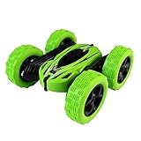 GRTVF sans Fil RC Stunt Car 2.4Ghz Double Side 360 ​​° Spin & Flip télécommande 4 Roues motrices Haute Vitesse des camions de Course for Les Enfants (Color : Vert)