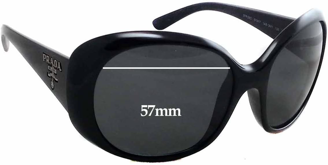Sunglass Fix Replacement Sunglass Lenses Compatible with Prada SPR26O & PR26OS 57mm