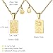 Imagen de RIXERKOC Signo del Zodiaco Collar para Mujeres Constelación Tarot Colgante Doble Cara 18K Oro Inoxidable Signo del Zodiaco Joyería Regalos para Chicas