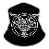 WONDERTIFY Pentagram Demon Neck Warmer Baphomet Satanic Goat Head Symbol Tattoo Men Women Windproof