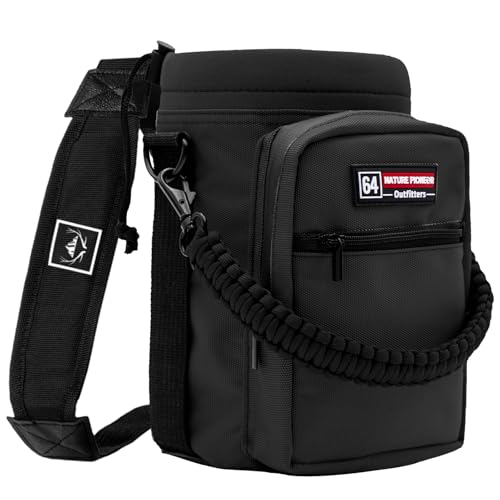 Image of NATURE PIONEOR Neoprene Insulated Water Bottle Holder with Shoulder Strap for Half Gallon 64OZ / One Gallon 128OZ Sports Water Jugs Bottles, Carrier /Pouch Sleeve for Outdoor Camping, Hiking, Fishing