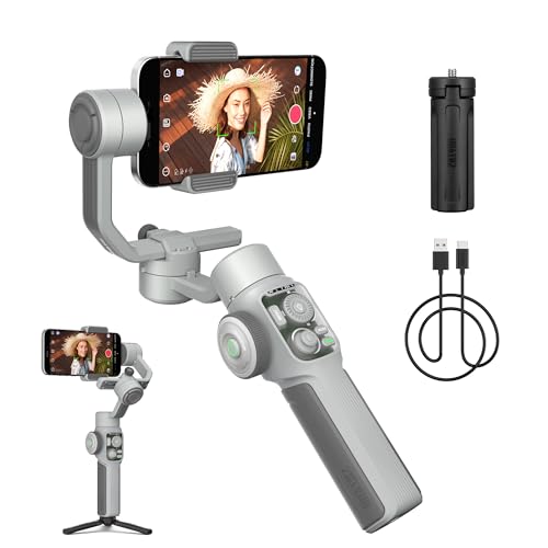 ZHIYUN CINEPEER Smooth 5E Stabilisateur Smartphone, Lumière de Remplissage Intégrée, Trépied,...