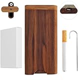 MXZFFF One Hitter Box,Handmade Wooden Storage Box,Portable Storage Box,Natural Decorative Box with Lid, For DIY Handmade Art Decorations,Souvenir,Gift (Walnut)