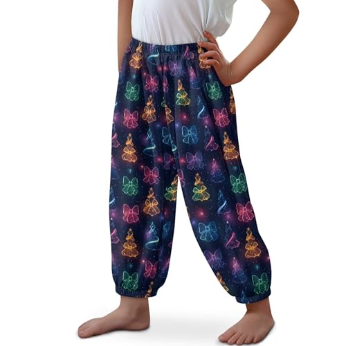 Image of Unisex Little Kids Yoga Trousers Bohemian Beach Pants Baggy Harem Activewear for Boys and Girls Age 3-10